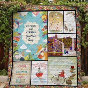 Keep Calm And Reading Quilt Blanket  Quilt